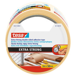 Ragasztószalag kétoldalas, 50mmx10m Extra erős Tesa Ragasztószalag kétoldalas Tesa