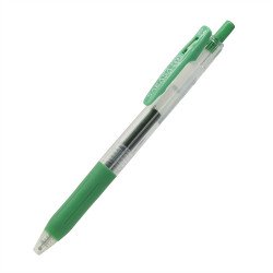 Zseléstoll 0,5mm, zöld test, Zebra Sarasa Clip, írásszín zöld Zselés toll Zebra