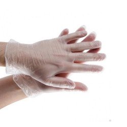 Gumikesztyű vinil púdermentes M 100 db/doboz átlátszó Gumikesztyű Egyéb