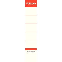 Cserecímke iratrendezőhöz, kétoldalas 30x158mm, Esselte fehér 10 db/csom Iratrendező Esselte
