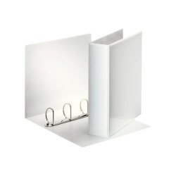 Gyűrűskönyv panorámás A4, 7,5cm, 4 gyűrű, D alakú, PP Esselte fehér Gyűrűskönyv Esselte