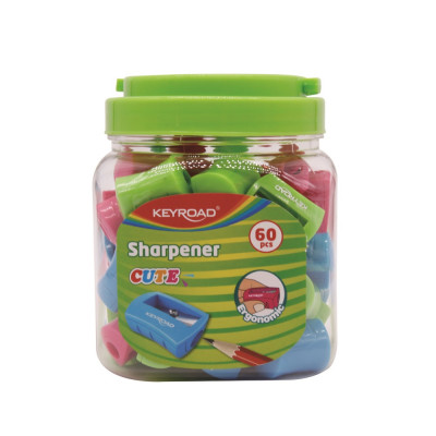 Hegyező 1 lyukú 60 db/display Keyroad Cute vegyes színek Hegyező 1 lyukú 60 db/display Keyroad Cute vegyes színek