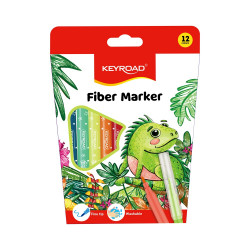 Rostirón, filctoll készlet 2 mm 12 db/bliszter Keyroad vegyes színek Filctoll Keyroad