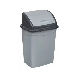 Szemetes kuka billenő fedéllel műanyag 26 literes szürke UP120P Papírkosár, szemetes Planet