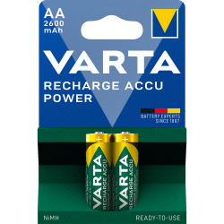Elem tölthető akku AA ceruza 2600 mAH Power 2 db/csomag, Varta Elem, akkumulátor, töltő Varta