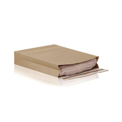 Csomagküldő webshop tasak 350x450x120mm, erős kraft papírból 200 db/doboz, E-green barna