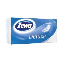 Papírzsebkendő 3 rétegű 90 db/csomag Zewa Deluxe illatmentes Papírzsebkendők Zewa