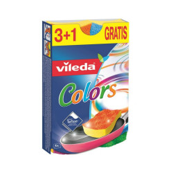 Mosogatószivacs Pur Active 3+1 Vileda Colors_F17881 Szivacsok, kendők, súrolók Vileda háztartási
