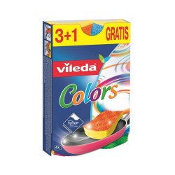 Mosogatószivacs Pur Active 3+1 Vileda Colors_F17881 Szivacsok, kendők, súrolók Vileda háztartási
