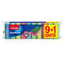 Mosogatószivacs 9+1 db/csomag Vileda Rainbow_F2590A Szivacsok, kendők, súrolók Vileda háztartási