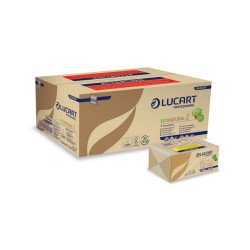 Kéztörlő 2 rétegű Z hajtogatású 220 lap/csomag 18 cs/karton EcoNatural Lucart_864036 havanna barna Papírtörlők Lucart