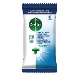 Nedves felülettisztító kendő antibakteriális hatással 80 db/csomag Dettol Fertőtlenítő tisztítószer és adalék Dettol