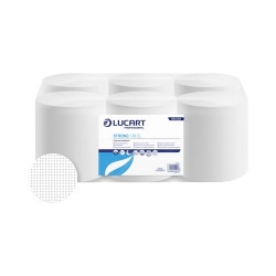 Kéztörlő 1 rétegű tekercses átmérő: 19 cm duda nélküli 6 tekercs/karton Strong 1.19 CL Lucart _861099 hófehér Papírtörlők Lucart
