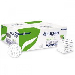 Toalettpapír 2 rétegű hajtogatott 210 lap/csomag 40 cs/karton Eco 210 I Bulk Pack Lucart_811A77 fehér Toalettpapírok Lucart