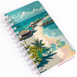 Zsebnaptár álló spirálozott SP5 napi fehér lapokkal kolibri Realsystem 2026. Zsebnaptár Realsystem