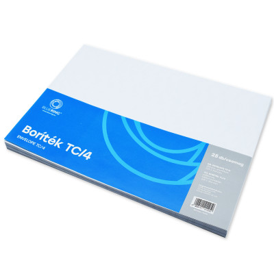 Boríték TC/4 szilikonos bélésnyomott 229x324mm Bluering® 25 db/csom fehér Boríték TC/4 szilikonos bélésnyomott 229x324mm Bluering® 25 db/csom fehér