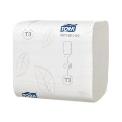 Toalettpapír 2 rétegű hajtogatott 242 lap/csomag 36 csomag/karton T3 Folded Tork_114271 fehér Toalettpapírok TORK