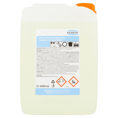 Mosogatószer 5 liter kézi fertőtlenítő hatással Ria 2 Mosogatószer 5 liter kézi fertőtlenítő hatással Ria 2
