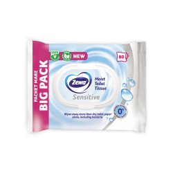 Toalettpapír nedves 80 lap/csomag Zewa Sensitive Toalettpapírok Zewa