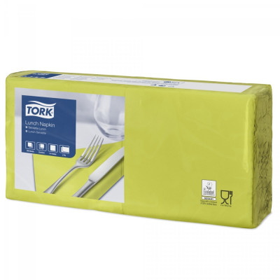 Szalvéta 2 rétegű 1/4 hajtású 32,8 x 32,5 cm 200 lap/csomag Advanced Lunch Tork_477840 lime