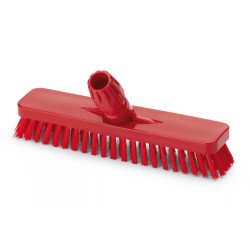 Súrolókefe fej műanyag 30 cm széles nyelezhető 0,75 mm Aricasa/Igeax piros_1016RT Partvis, seprű, kefe, padozat, porolók Aricasa