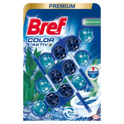 WC illatosító golyós 3 x 50 g Color Aktiv Bref Eucalyptus Toalett tisztító, WC illatosító Bref