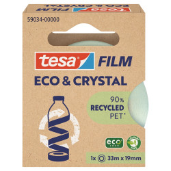Ragasztószalag 19mmx33m irodai átlátszó újrahasznosított Tesa Eco & Crystal Ragasztószalag Tesa