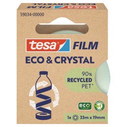 Ragasztószalag 19mmx33m irodai átlátszó újrahasznosított Tesa Eco & Crystal Ragasztószalag Tesa