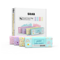 Radír, cuki, pasztell, 20 db/display Silka Radír Silka