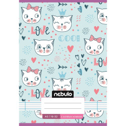Füzet, A5, 2. osztályos vonalas, 16-32, Cuki minták, 16 db/csomag Nebulo Iskolai füzet Nebulo