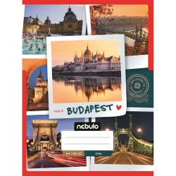 Füzet, A4, sima, 80-32, ország-város minták, 12 db/csomag Nebulo Iskolai füzet Nebulo