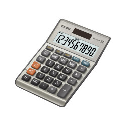 Számológép asztali 10 digit nagy, döntött kijelző Casio MS 100 FM ezüst Számológép Casio