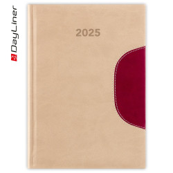 Határidőnapló Memphis B5 heti, fehér lapokkal bézs-padlizsán Dayliner 2026. Határidőnapló Dayliner