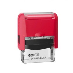 Bélyegző C20 Colop piros átlátszó ház/fekete párna Bélyegző és kelléke Colop