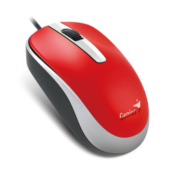 Egér optikai vezetékes DX-120 Genius piros Egér, mutatóeszköz Genius