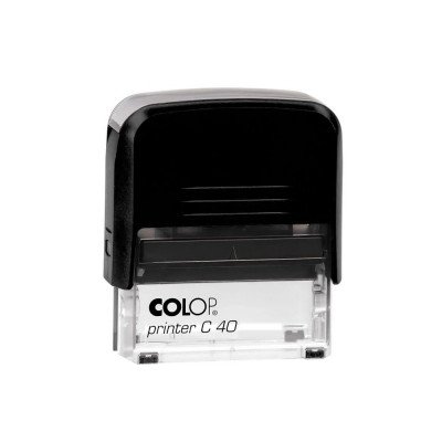 Bélyegző C40 Colop fekete átlátszó ház/fekete párna Bélyegző C40 Colop fekete átlátszó ház/fekete párna