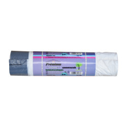 Szemeteszsák zárószalagos 40 liter 55 x 60 cm 14 mikron 15 db/tekercs PE_fehér Szemeteszsák Egyéb