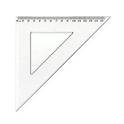 Vonalzó háromszög 45° 15,5cm, műanyag Antilop Vonalzó, szögmérő Antilop