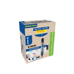 Táblamarker 2,3mm, kerek hegyű, utántölthető medium V-Board Master 10+10 Pilot fekete Táblamarker Pilot