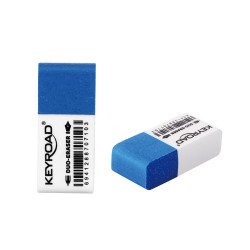Radír, 30 db/display, Keyroad Duo, fehér-kék Radír Keyroad