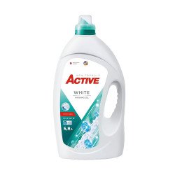 Mosógél 5,8 liter (116 mosás) fehér ruhákhoz Active White Mosóporok Egyéb