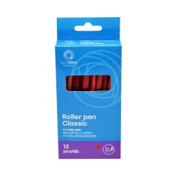 Rollertoll 0,7mm, nyomógombos, Bluering® Classic, írásszín piros Rollertoll Bluering