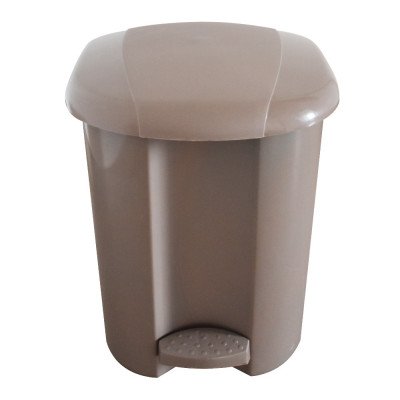 Szemetes kuka pedálos műanyag 17 literes, barna