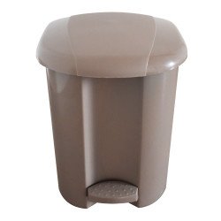 Szemetes kuka pedálos műanyag 17 literes, barna Papírkosár, szemetes Egyéb