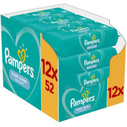 Nedves törlőkendő 12 x 52 lap/doboz Pampers Fresh Clean Nedves törlőkendők Egyéb