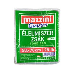 Élelmiszerzsák 50 x 70 cm 25 db/tekercs 20 tekercs/karton Zacskó, tasak, táska Mazzini