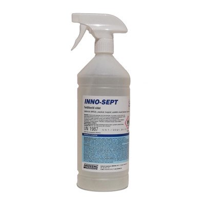 Fertőtlenítő hatású tisztítószer szórófejes 1 liter Inno-Sept oldat Fertőtlenítő hatású tisztítószer szórófejes 1 liter Inno-Sept oldat