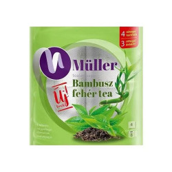 Toalettpapír 4 rétegű 100% cellulóz 8 tekercs/csomag Bambusz Müller fehér tea Toalettpapírok Müller