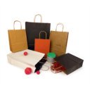 Sodrottfüles papírtáska 185x240mm 80mm talp S méret 250 db/doboz, piros