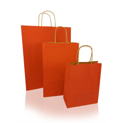 Sodrottfüles papírtáska 185x240mm 80mm talp S méret 250 db/doboz, piros Papírzacskó , zsák h-Green